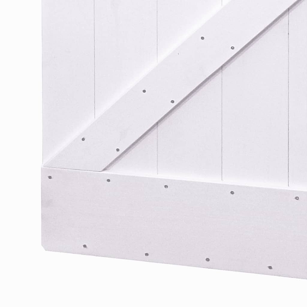 Liukuovi asennustarvikkeineen 90x210 cm täysi mänty valkoinen - Harrastajankoti.fi