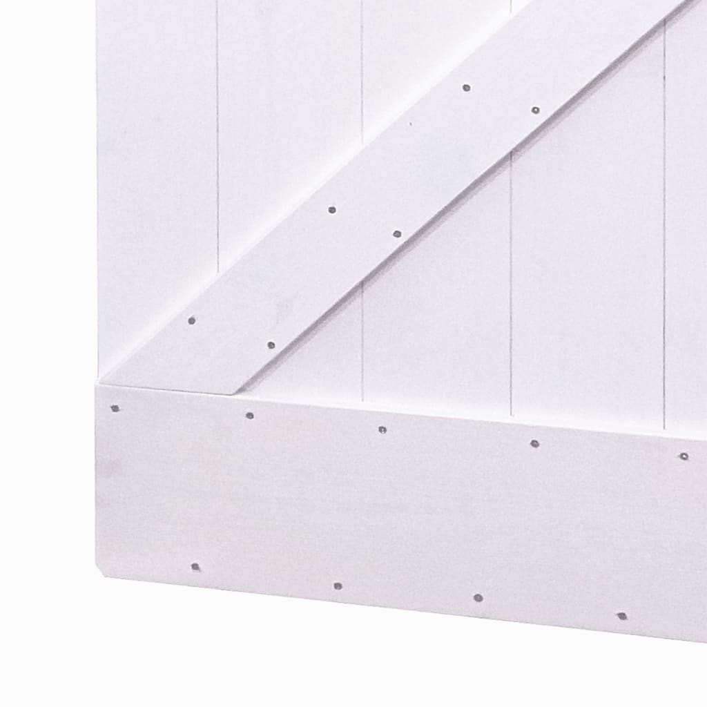 Liukuovi asennustarvikkeineen 100x210 cm täysi mänty valkoinen - Harrastajankoti.fi