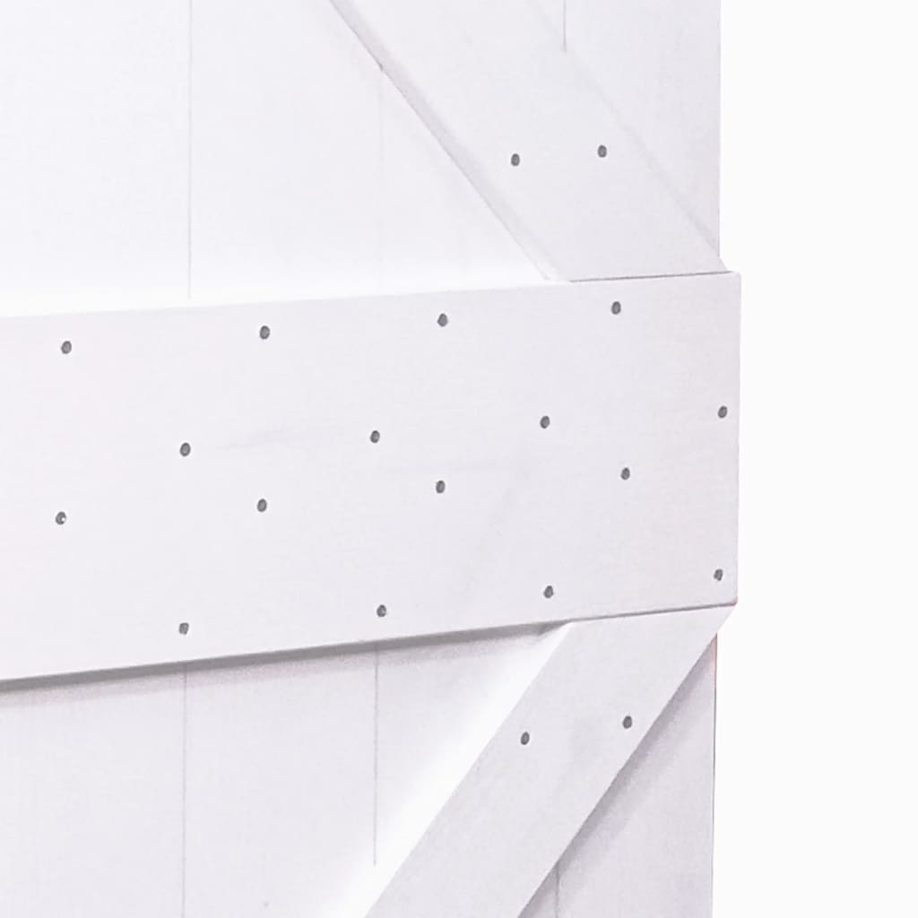 Liukuovi asennustarvikkeineen 100x210 cm täysi mänty valkoinen - Harrastajankoti.fi