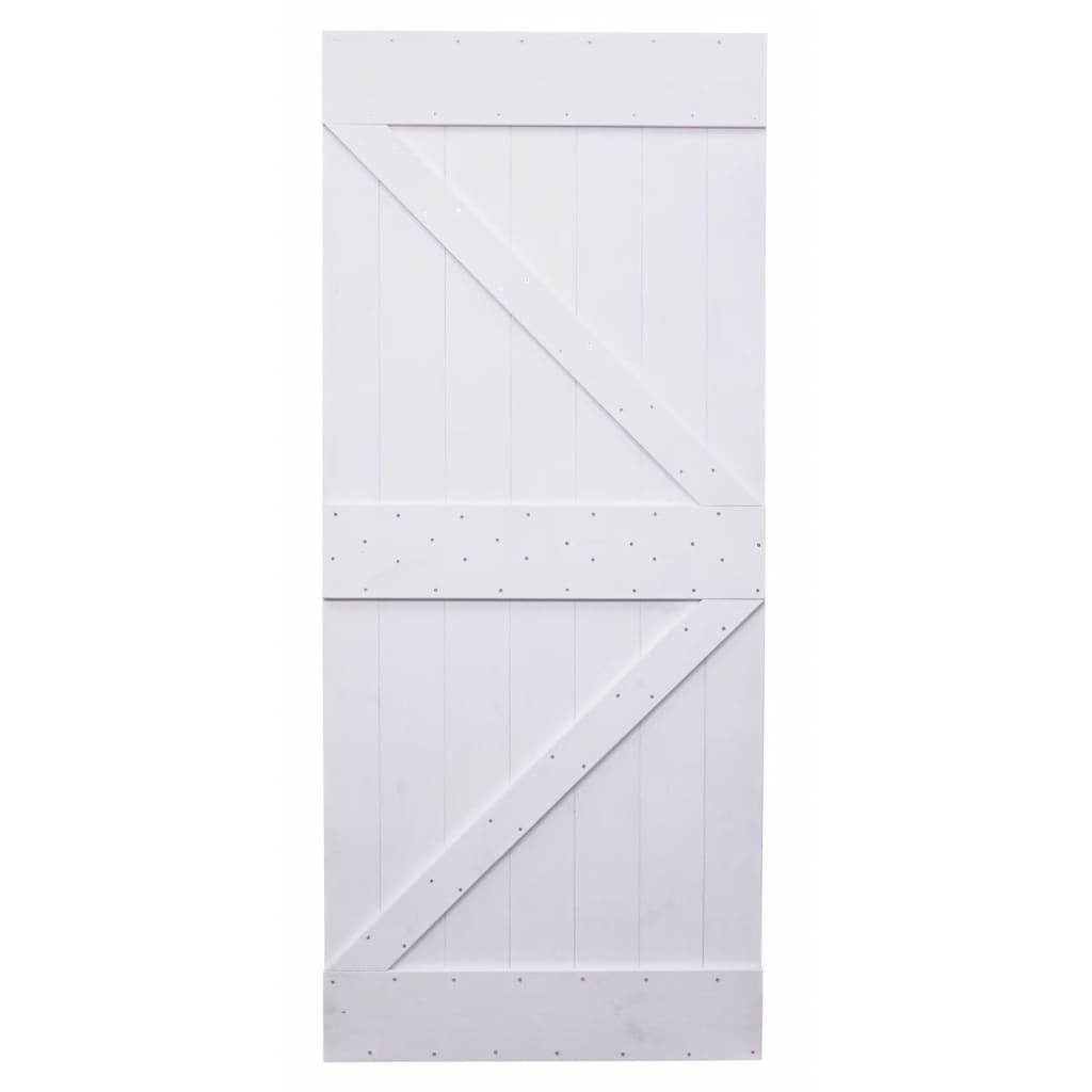 Liukuovi asennustarvikkeineen 100x210 cm täysi mänty valkoinen - Harrastajankoti.fi