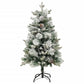 Tekojoulukuusi lumihuurre/LED-valot/kävyt 150 cm PVC ja PE - Harrastajankoti.fi