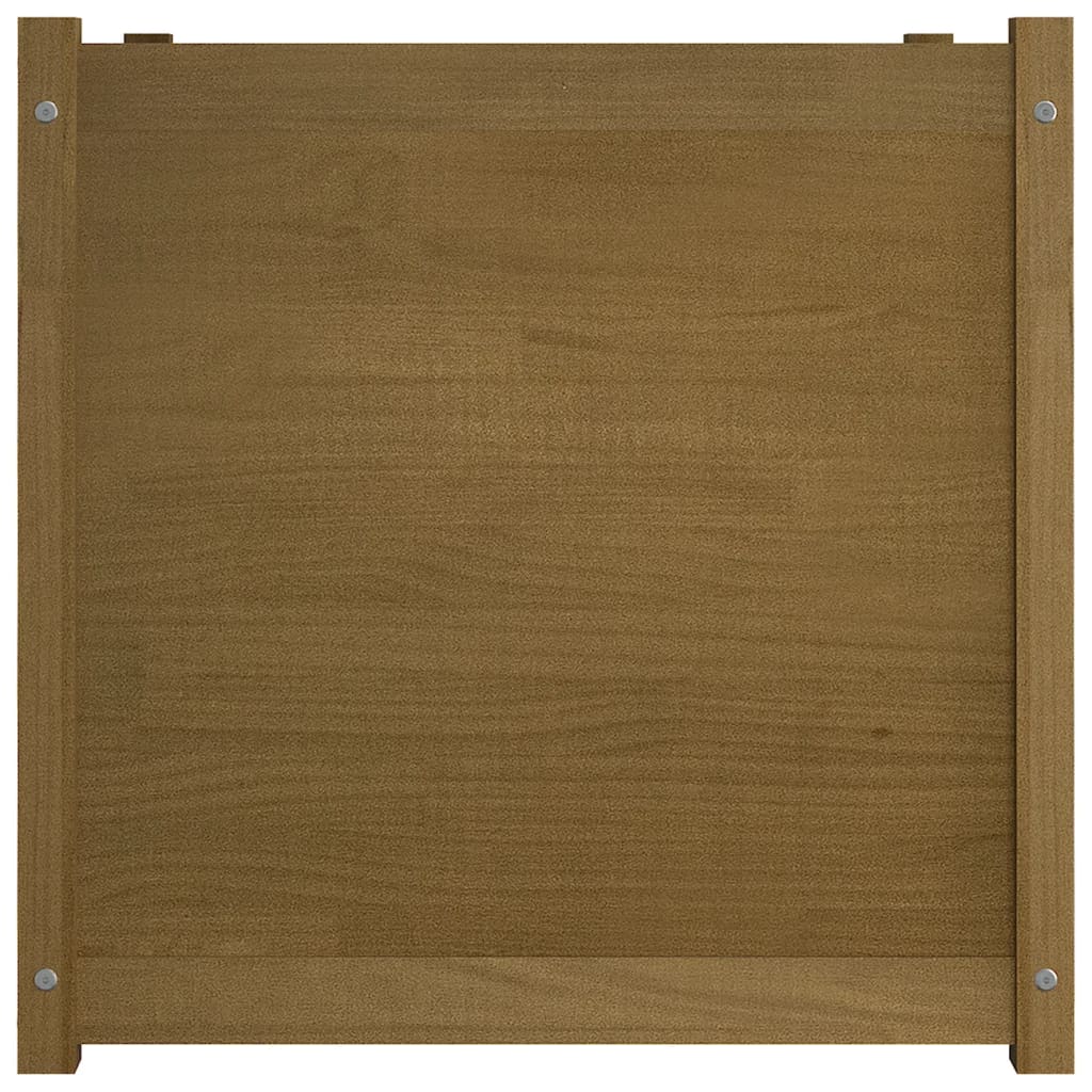 Puutarhan kukkalaatikko hunajanruskea 70x70x70 cm täysi mänty - Harrastajankoti.fi