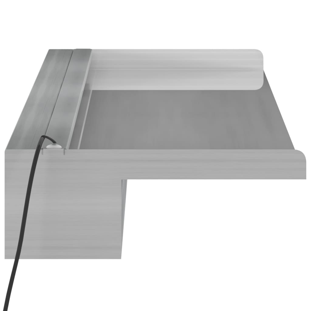 Vesiputous RGB LED-valoilla ruostumaton teräs 108 cm - Harrastajankoti.fi