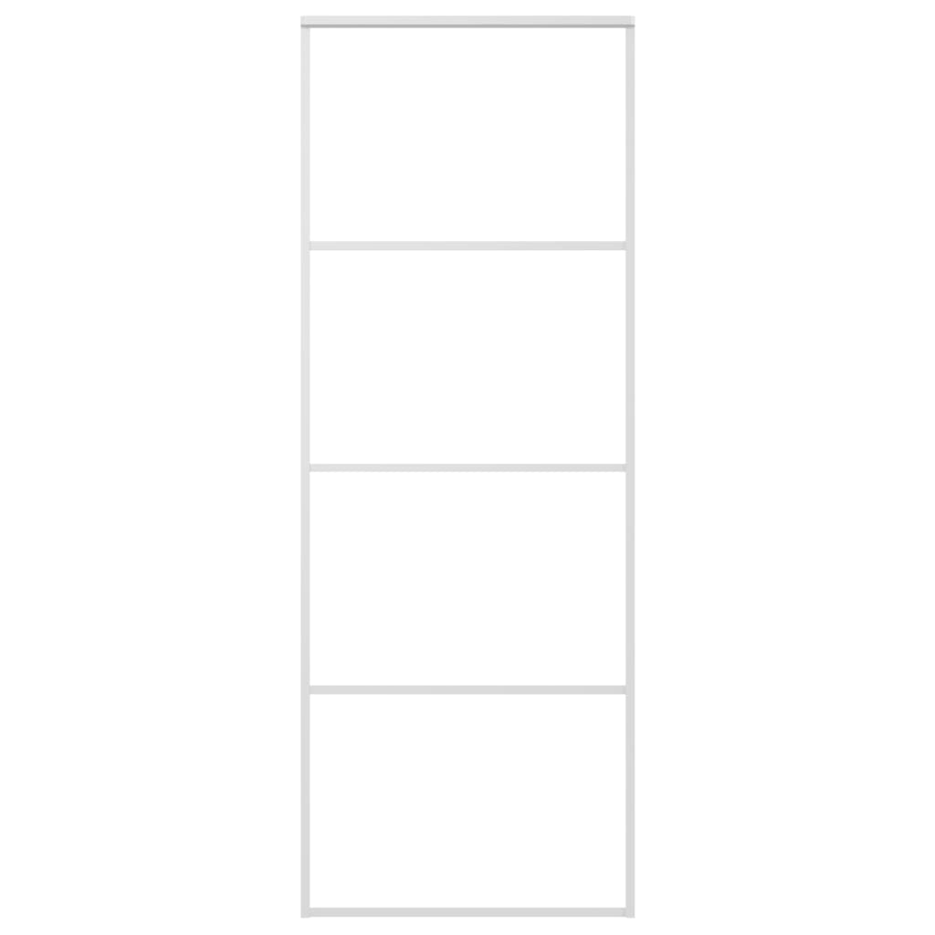 Liukuovi ESG-lasi ja alumiini 76x205 cm valkoinen - Harrastajankoti.fi