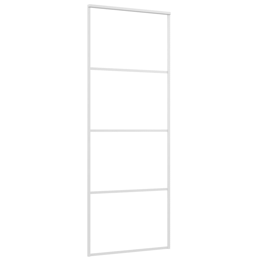 Liukuovi ESG-lasi ja alumiini 76x205 cm valkoinen - Harrastajankoti.fi