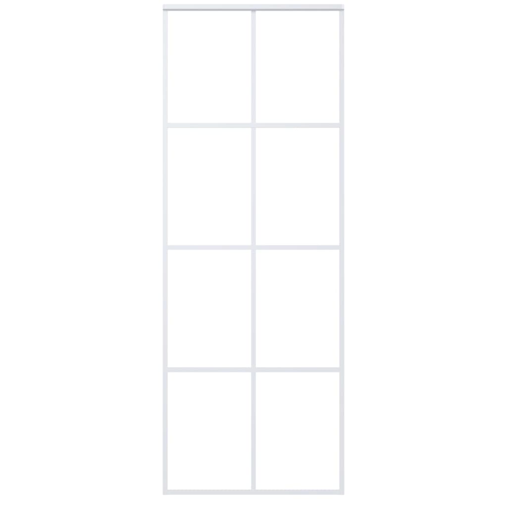 Liukuovi ESG-huurrelasi ja alumiini 76x205 cm valkoinen - Harrastajankoti.fi