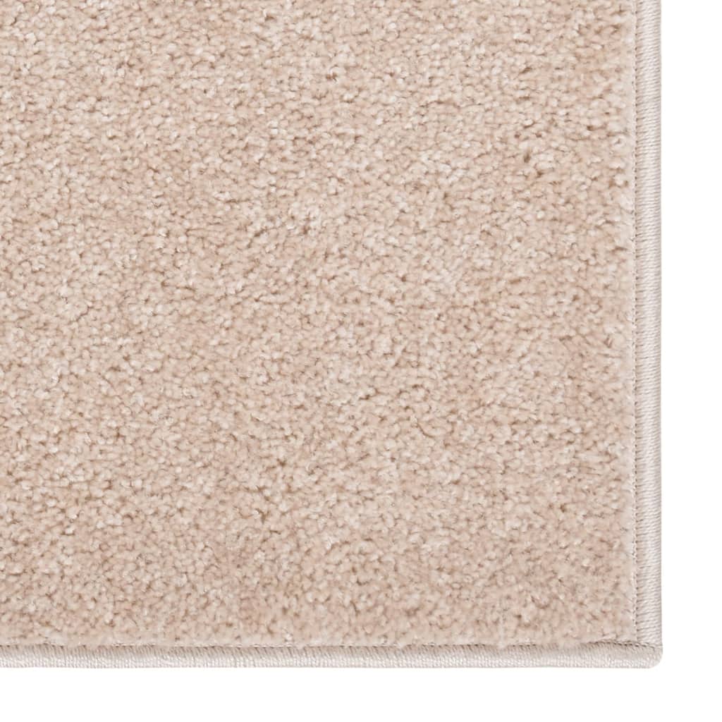Lyhytnukkainen matto 80x150 cm tumma beige - Harrastajankoti.fi