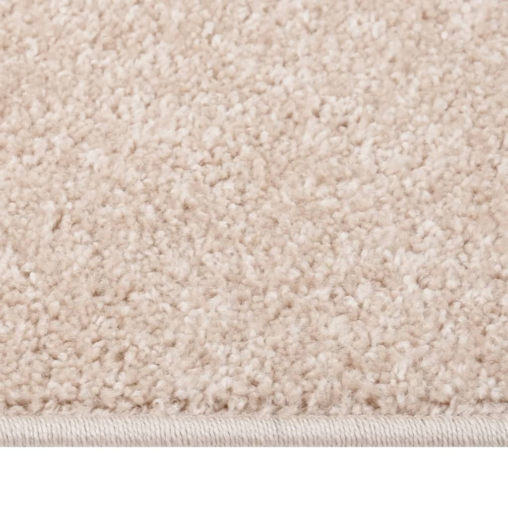 Lyhytnukkainen matto 80x150 cm tumma beige - Harrastajankoti.fi