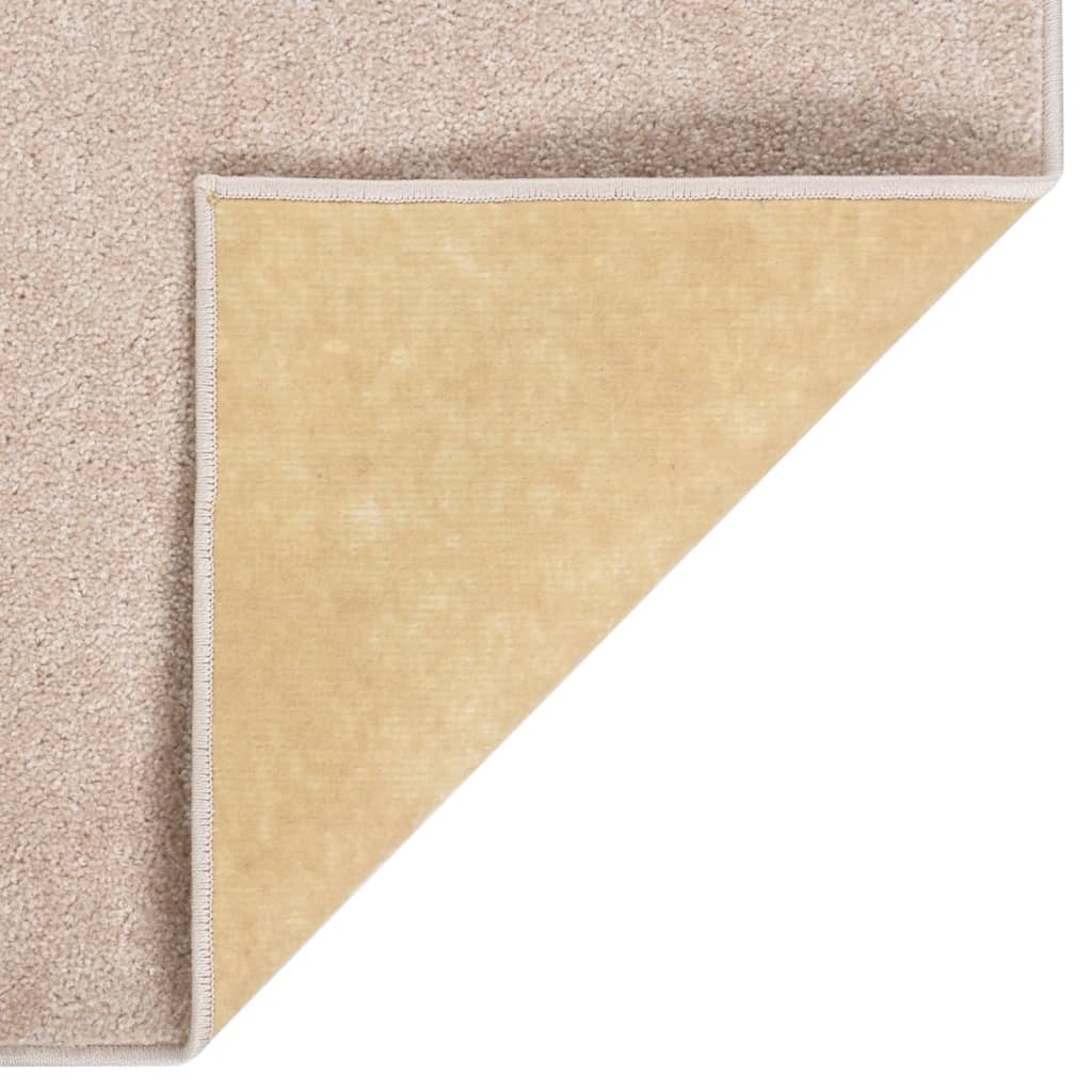 Lyhytnukkainen matto 80x150 cm tumma beige - Harrastajankoti.fi