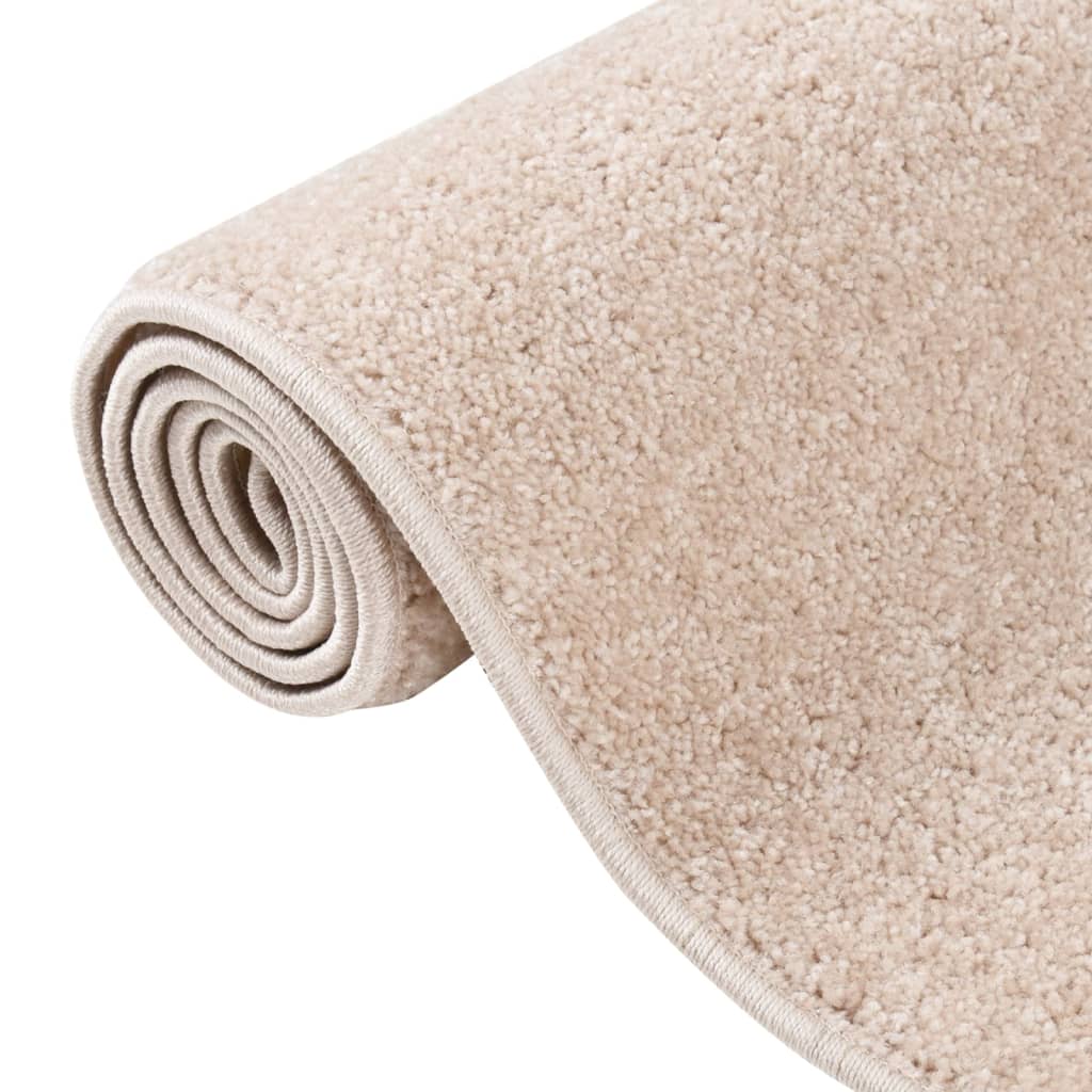 Lyhytnukkainen matto 80x150 cm tumma beige - Harrastajankoti.fi