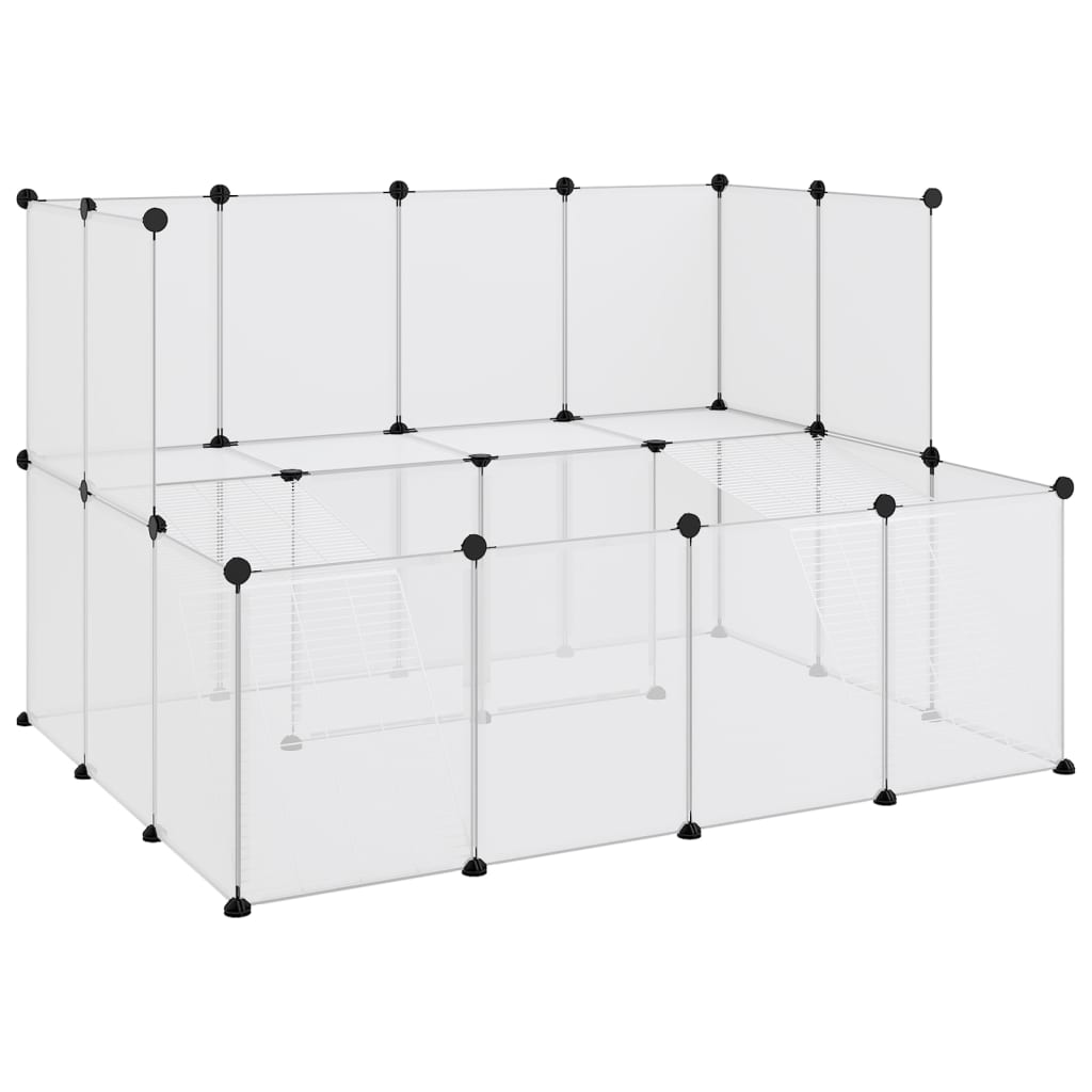 Pieneläinhäkki läpinäkyvä 143x107x93 cm PP ja teräs - Harrastajankoti.fi