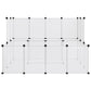 Pieneläinhäkki läpinäkyvä 143x107x93 cm PP ja teräs - Harrastajankoti.fi