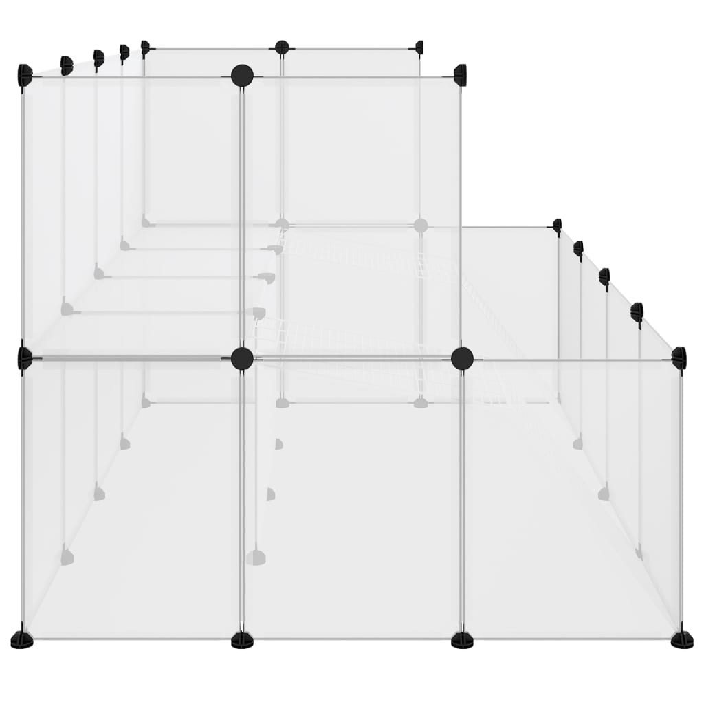 Pieneläinhäkki läpinäkyvä 143x107x93 cm PP ja teräs - Harrastajankoti.fi