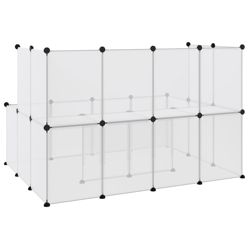 Pieneläinhäkki läpinäkyvä 143x107x93 cm PP ja teräs - Harrastajankoti.fi
