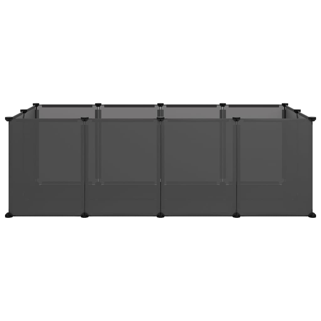 Pieneläinhäkki musta 144x74x46,5 cm PP ja teräs - Harrastajankoti.fi