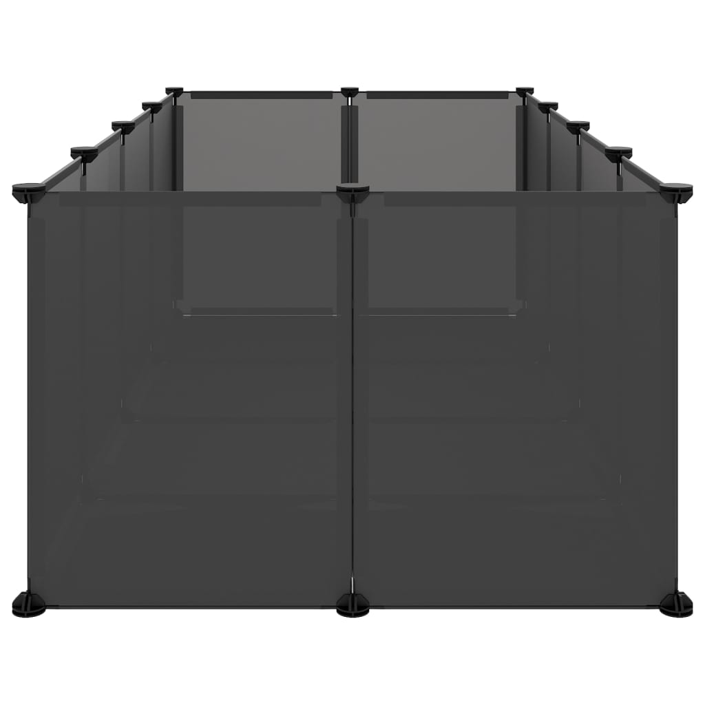 Pieneläinhäkki musta 144x74x46,5 cm PP ja teräs - Harrastajankoti.fi