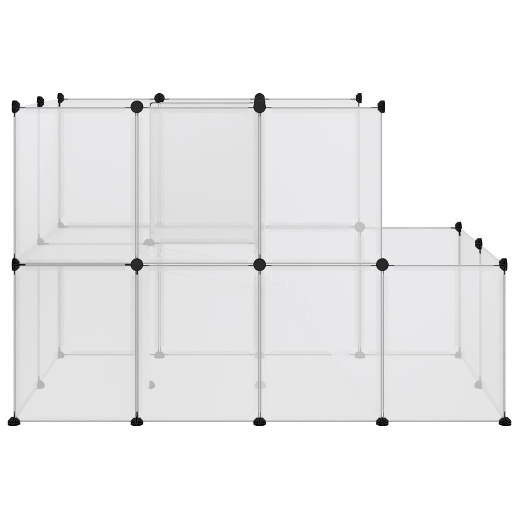 Pieneläinhäkki läpinäkyvä 142x74x93 cm PP ja teräs - Harrastajankoti.fi