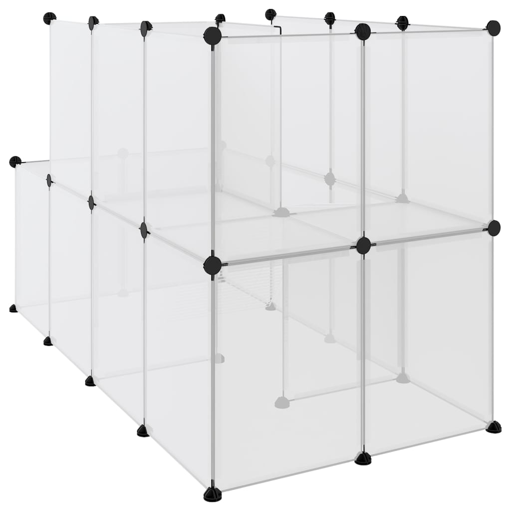 Pieneläinhäkki läpinäkyvä 142x74x93 cm PP ja teräs - Harrastajankoti.fi