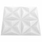 3D-seinäpaneelit 24 kpl 50x50 cm valkoinen origami 6 m² - Harrastajankoti.fi