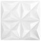 3D-seinäpaneelit 24 kpl 50x50 cm valkoinen origami 6 m² - Harrastajankoti.fi