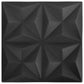 3D-seinäpaneelit 24 kpl 50x50 cm musta origami 6 m² - Harrastajankoti.fi