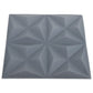 3D-seinäpaneelit 48 kpl 50x50 cm harmaa origami 12 m² - Harrastajankoti.fi
