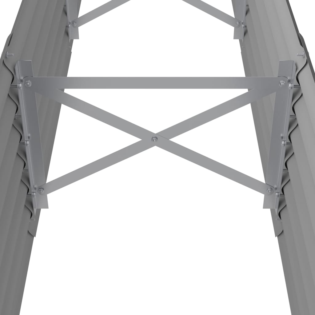 Puutarhakukkalaatikko jauhemaalattu teräs 224x40x36 cm harmaa - Harrastajankoti.fi