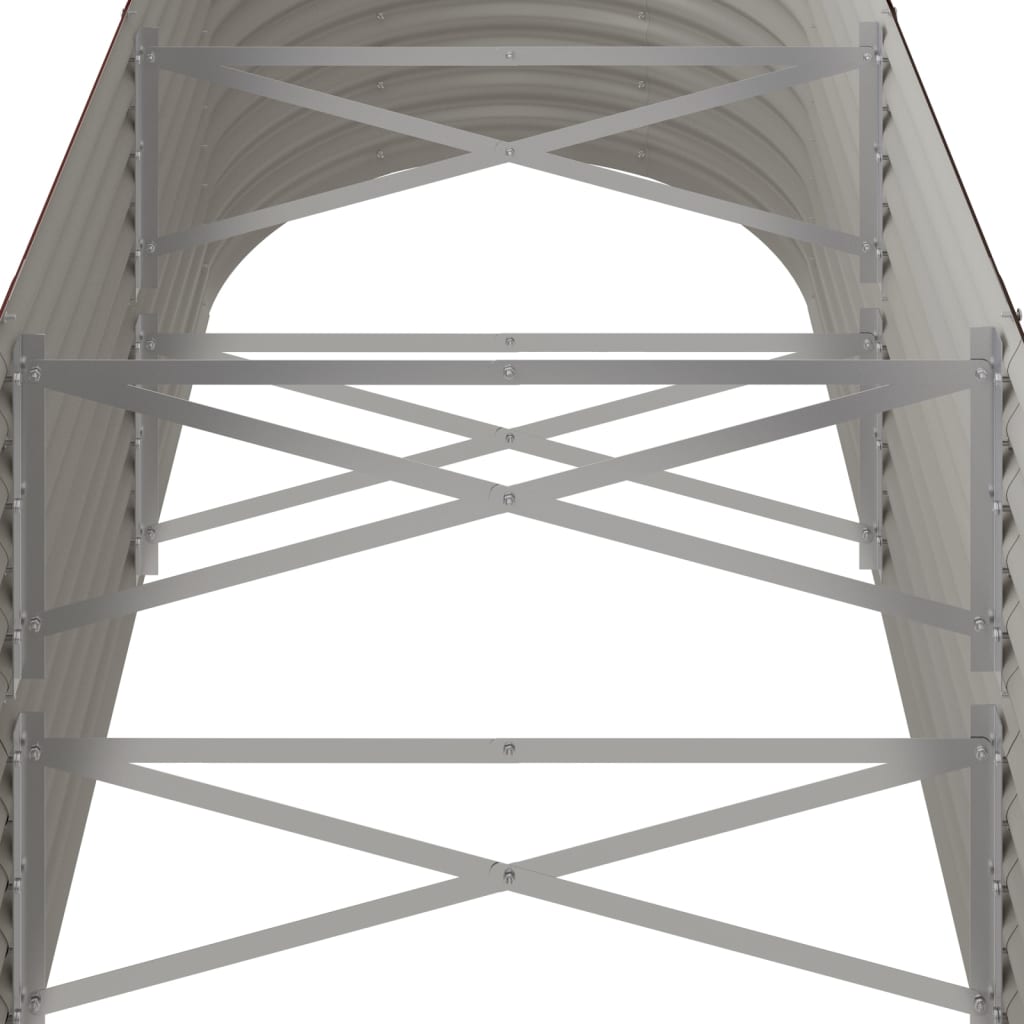 Puutarhakukkalaatikko jauhemaalattu teräs 224x40x36 cm ruskea - Harrastajankoti.fi
