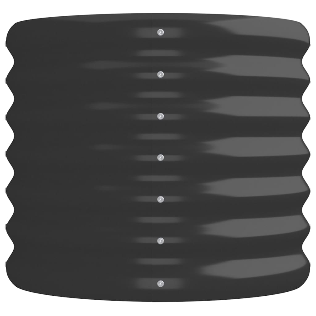 Puutarhakukkalaatikko jauhemaalattu teräs 224x40x36 cm antras. - Harrastajankoti.fi