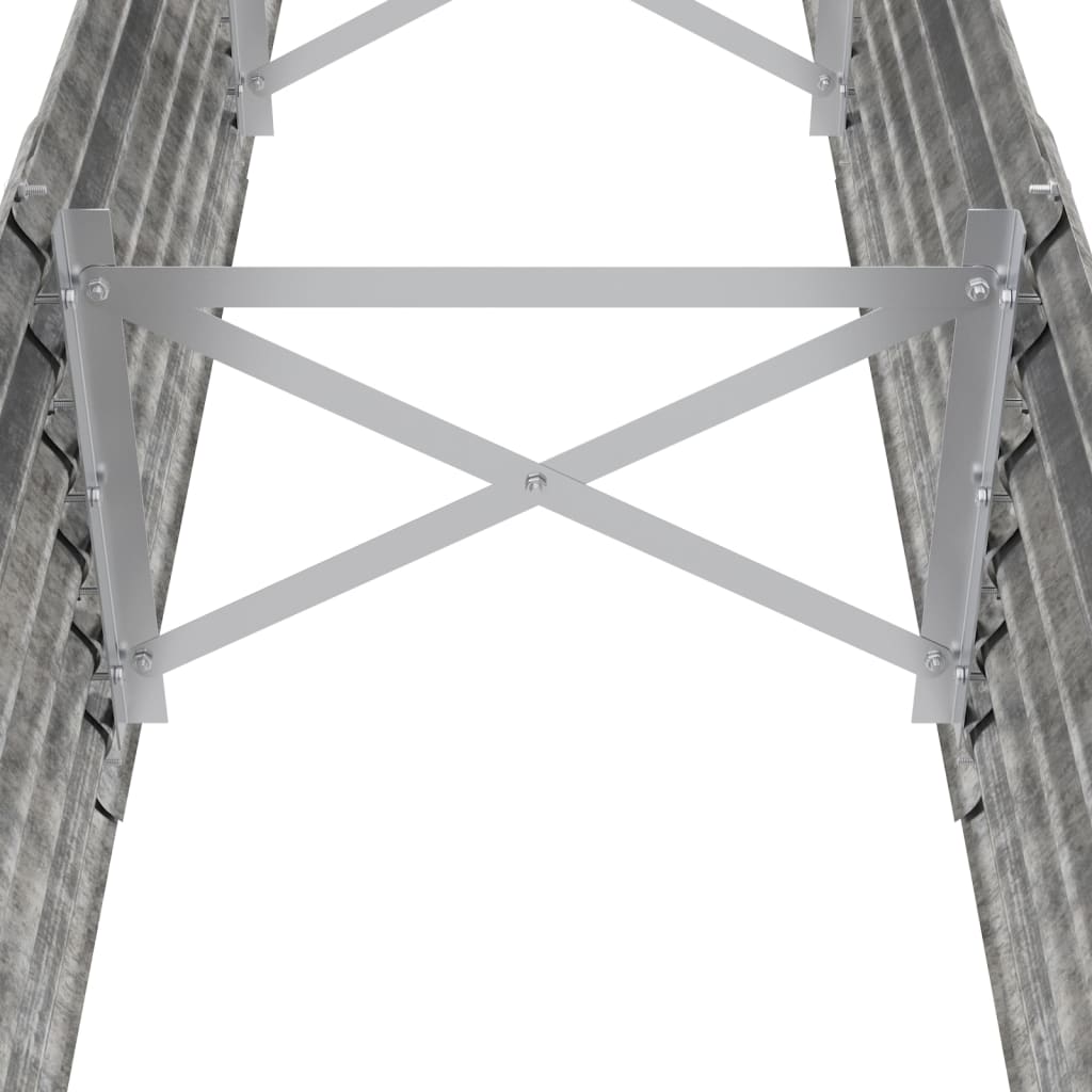 Puutarhakukkalaatikko jauhemaalattu teräs 224x40x36 cm hopea - Harrastajankoti.fi