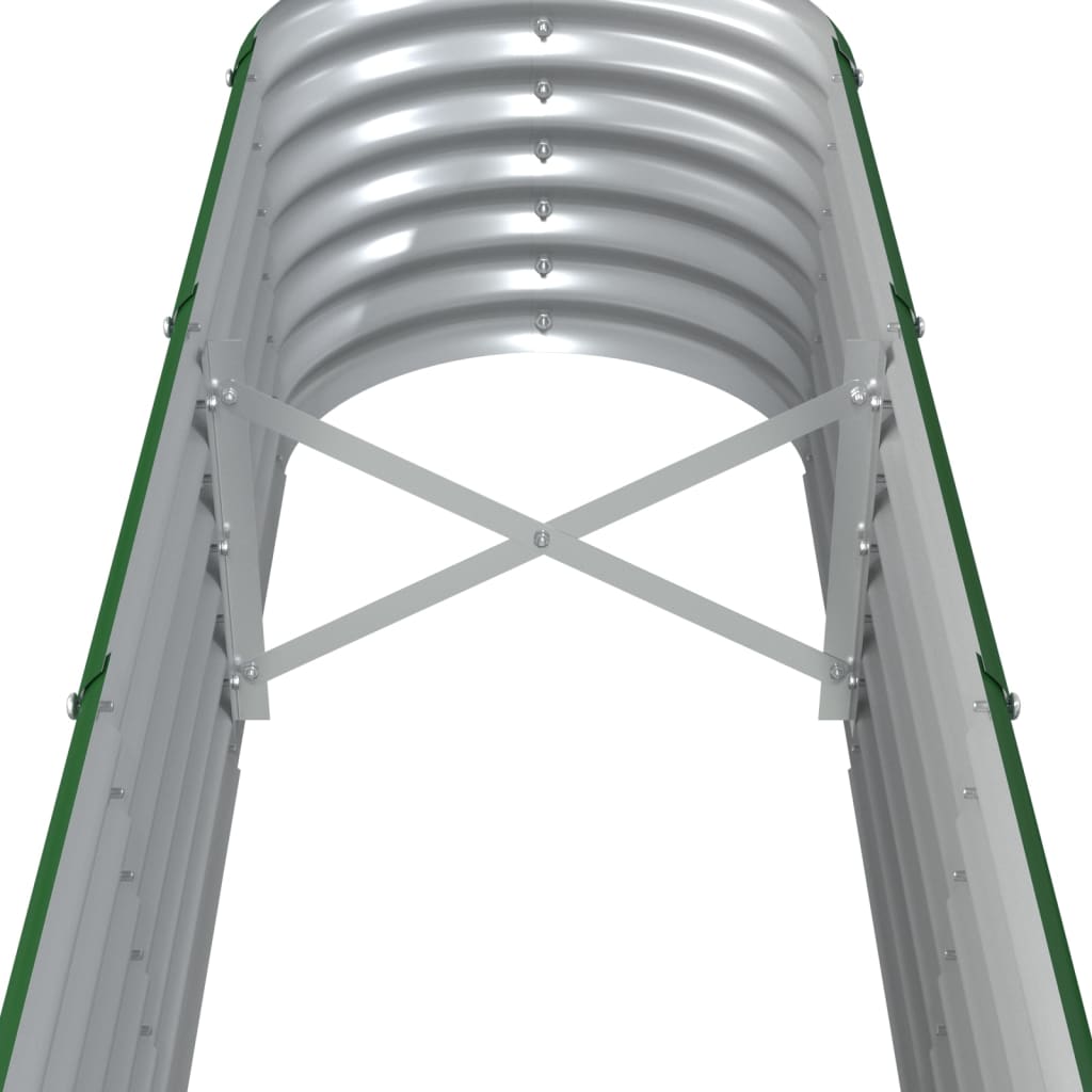 Puutarhakukkalaatikko jauhemaalattu teräs 260x40x36 cm vihreä - Harrastajankoti.fi