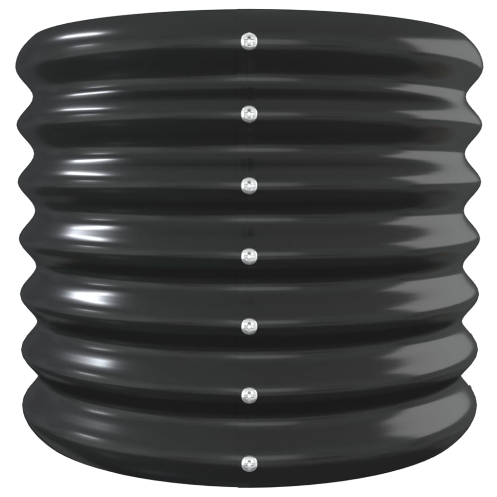 Puutarhakukkalaatikko jauhemaalattu teräs 260x40x36 cm antras. - Harrastajankoti.fi