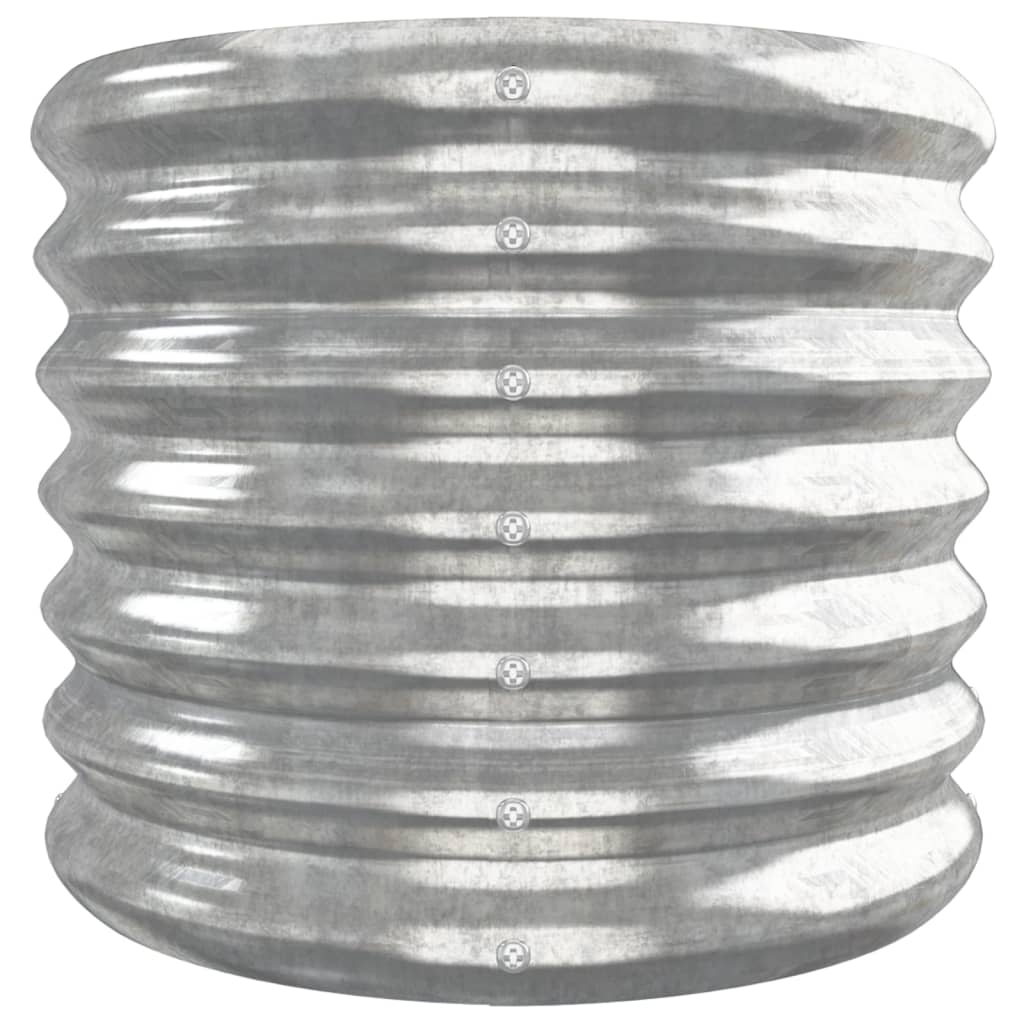 Puutarhakukkalaatikko jauhemaalattu teräs 260x40x36 cm hopea - Harrastajankoti.fi