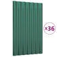 Kattopaneeli 36 kpl jauhemaalattu teräs vihreä 60x36 cm - Harrastajankoti.fi