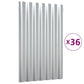 Kattopaneeli 36 kpl jauhemaalattu teräs hopea 60x36 cm - Harrastajankoti.fi