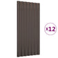 Kattopaneeli 12 kpl jauhemaalattu teräs ruskea 80x36 cm - Harrastajankoti.fi