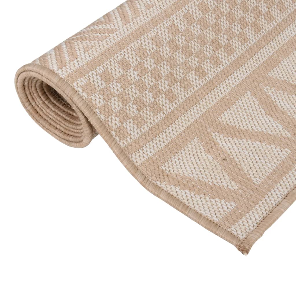Ulkomatto Flatweave 80x250 cm ruskeat raidat - Harrastajankoti.fi