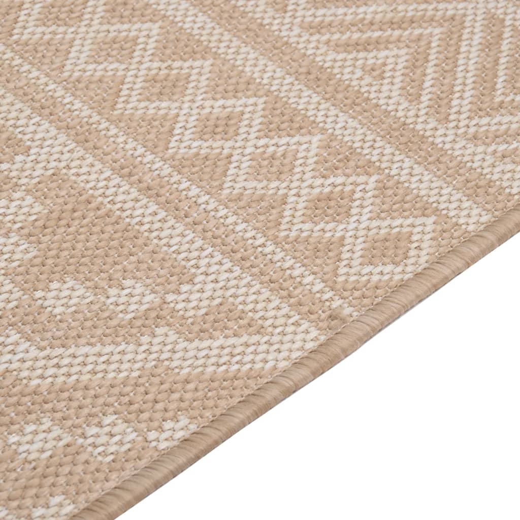 Ulkomatto Flatweave 80x250 cm ruskeat raidat - Harrastajankoti.fi