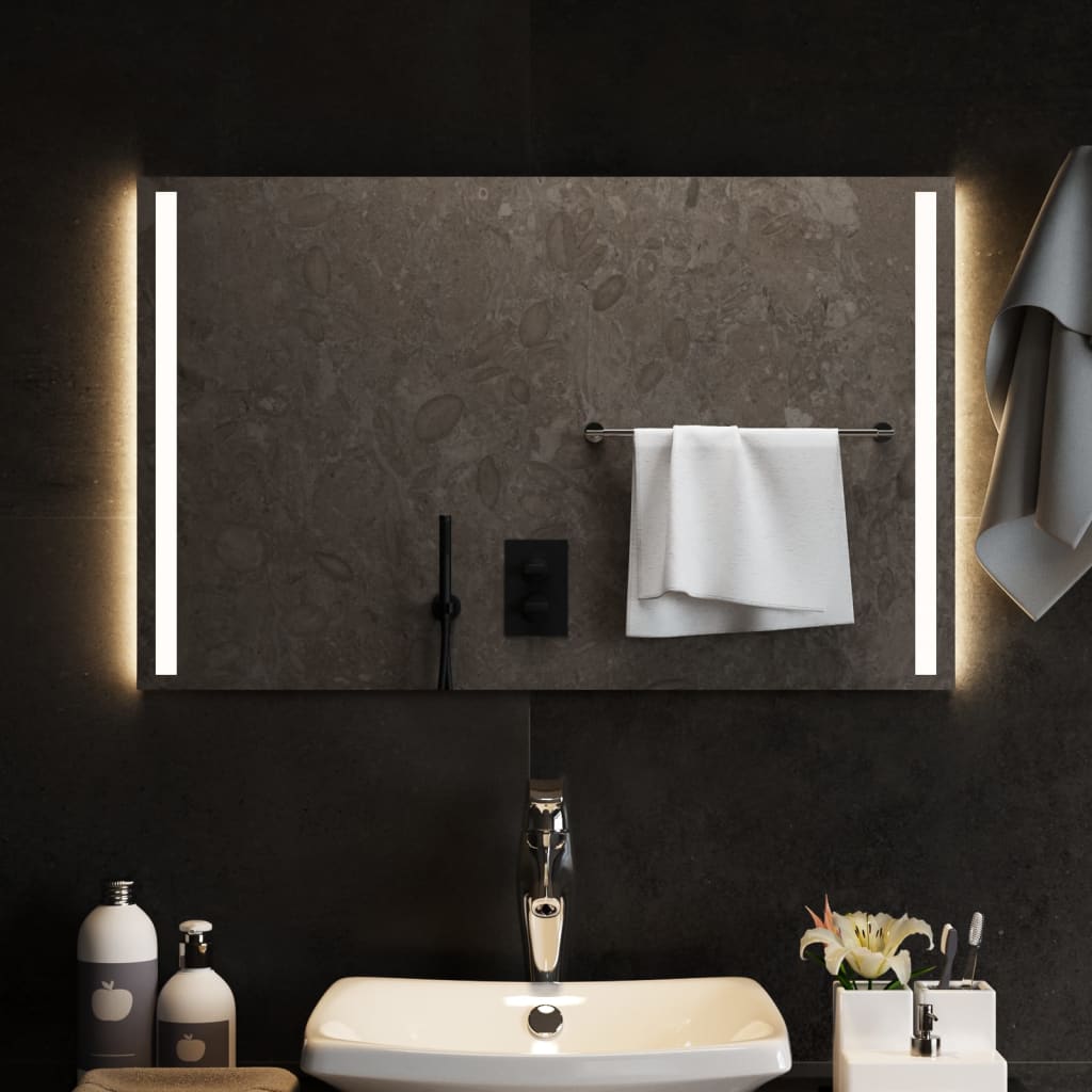 Kylpyhuoneen LED-peili 80x50 cm - Harrastajankoti.fi