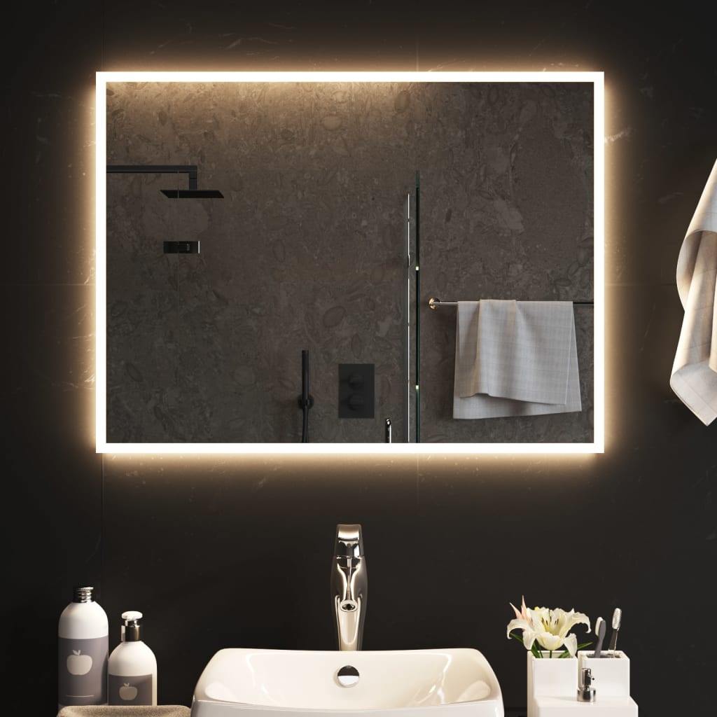 Kylpyhuoneen LED-peili 80x60 cm - Harrastajankoti.fi