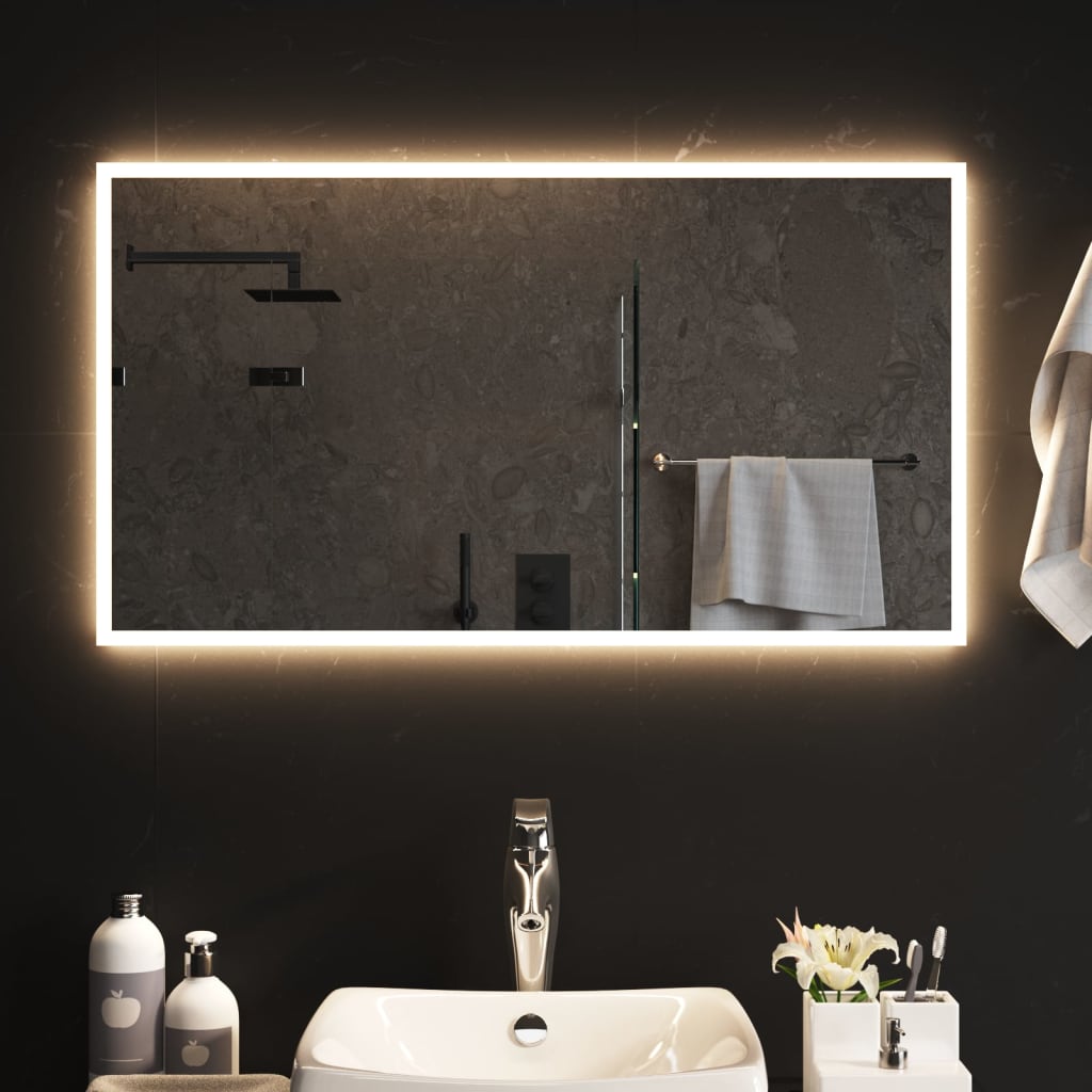 Kylpyhuoneen LED-peili 90x50 cm - Harrastajankoti.fi