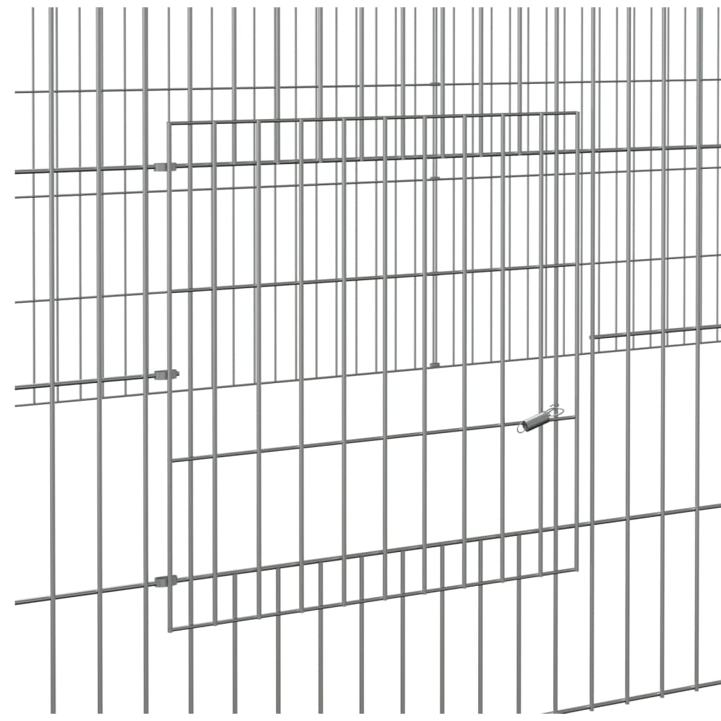 4-paneelinen kanihäkki 433x109x54 cm galvanoitu rauta - Harrastajankoti.fi