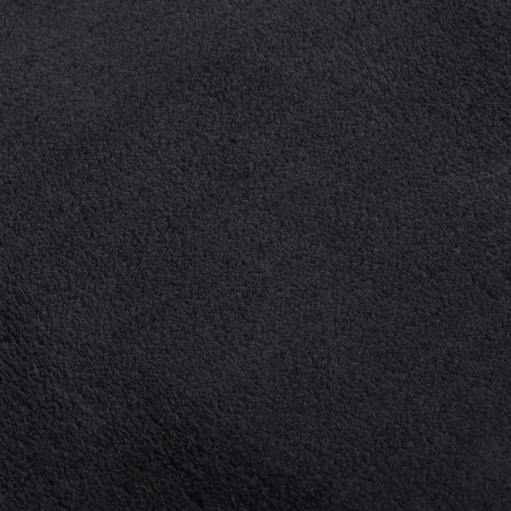 Matto pestävä pehmeä pörröinen 200x290 cm liukumaton musta - Harrastajankoti.fi