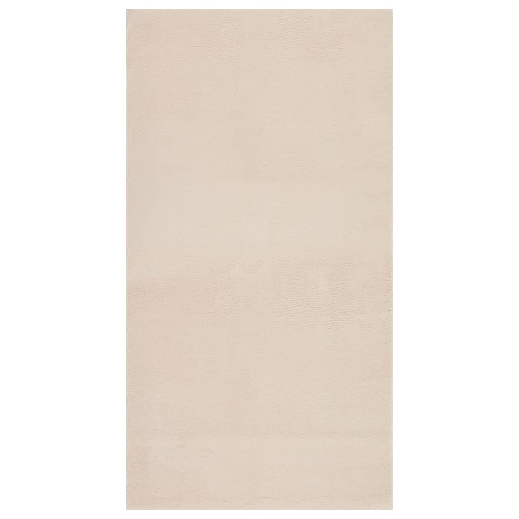 Matto pestävä pehmeä pörröinen 80x150 cm liukumaton beige - Harrastajankoti.fi