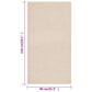 Matto pestävä pehmeä pörröinen 80x150 cm liukumaton beige - Harrastajankoti.fi
