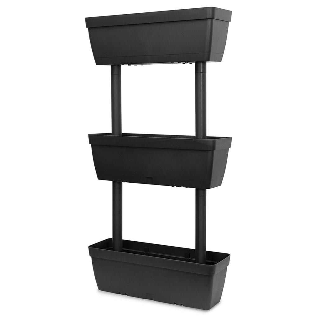 Puutarhan kukkalaatikot 6 kpl 100 cm antrasiitti - Harrastajankoti.fi