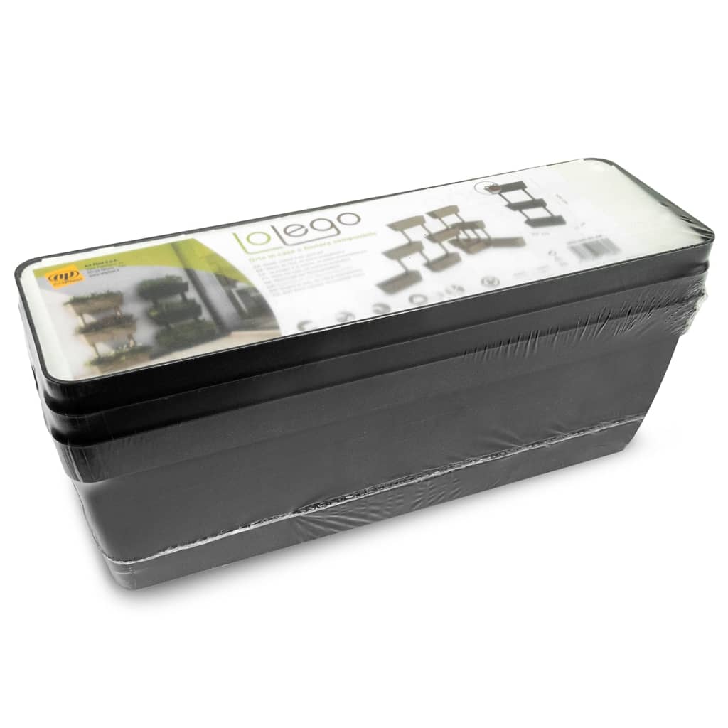 Puutarhan kukkalaatikot 6 kpl 100 cm antrasiitti - Harrastajankoti.fi