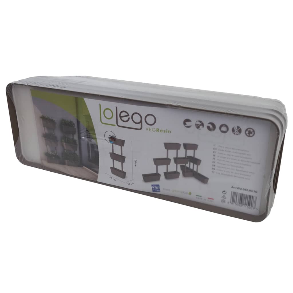 Puutarhan kukkalaatikot 6 kpl 100 cm harmaanruskea - Harrastajankoti.fi