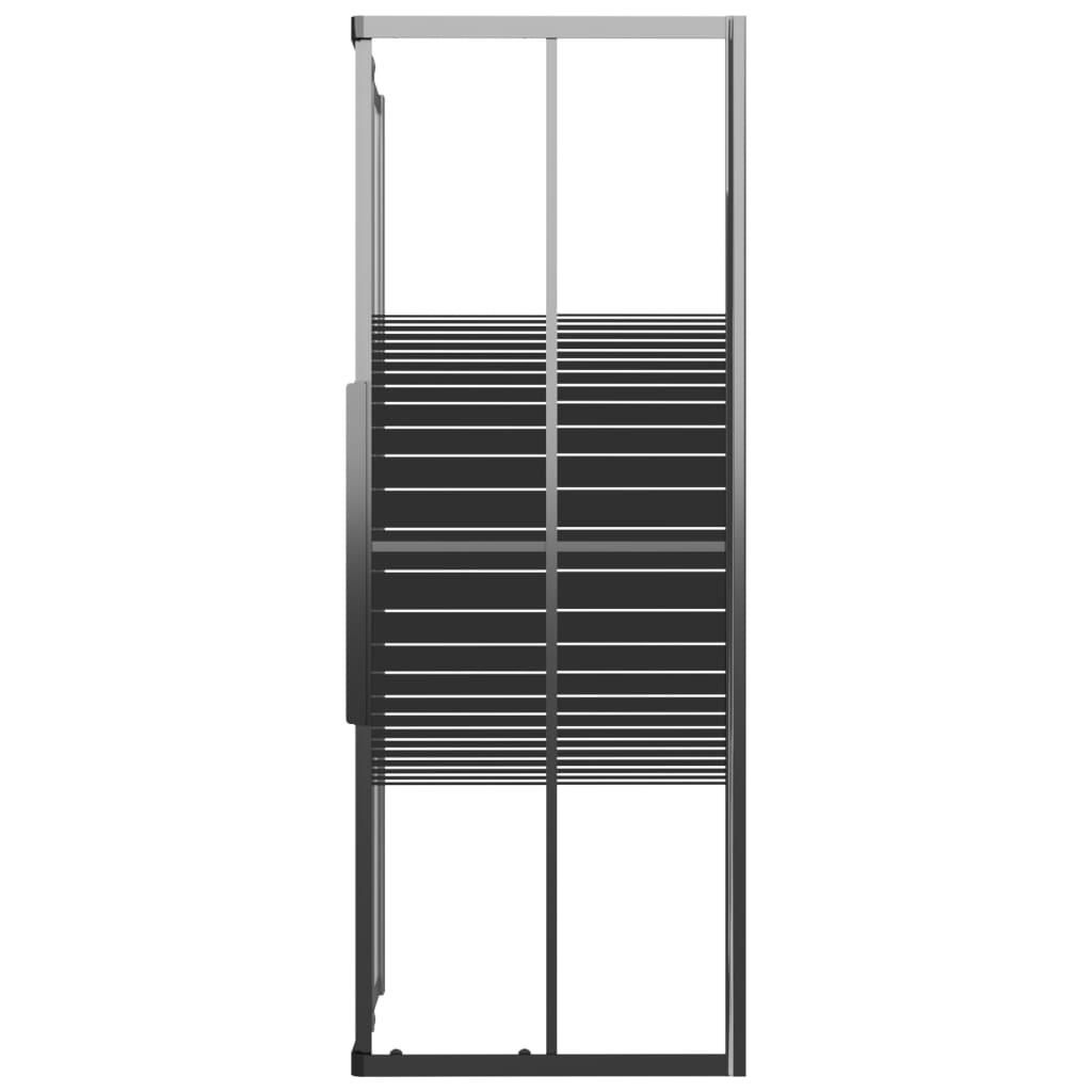 Suihkukaappi raidallinen ESG 90x70x180 cm musta - Harrastajankoti.fi