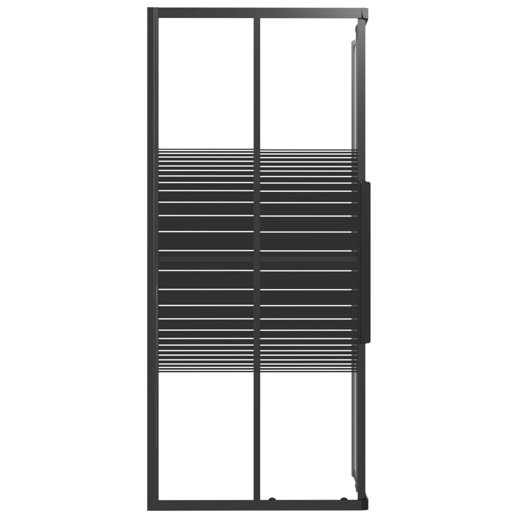Suihkukaappi raidallinen ESG 90x70x180 cm musta - Harrastajankoti.fi